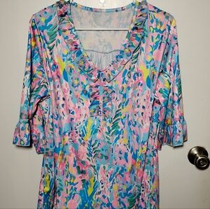 Lilly Pulitzer Look Multicolor Floral Blouse